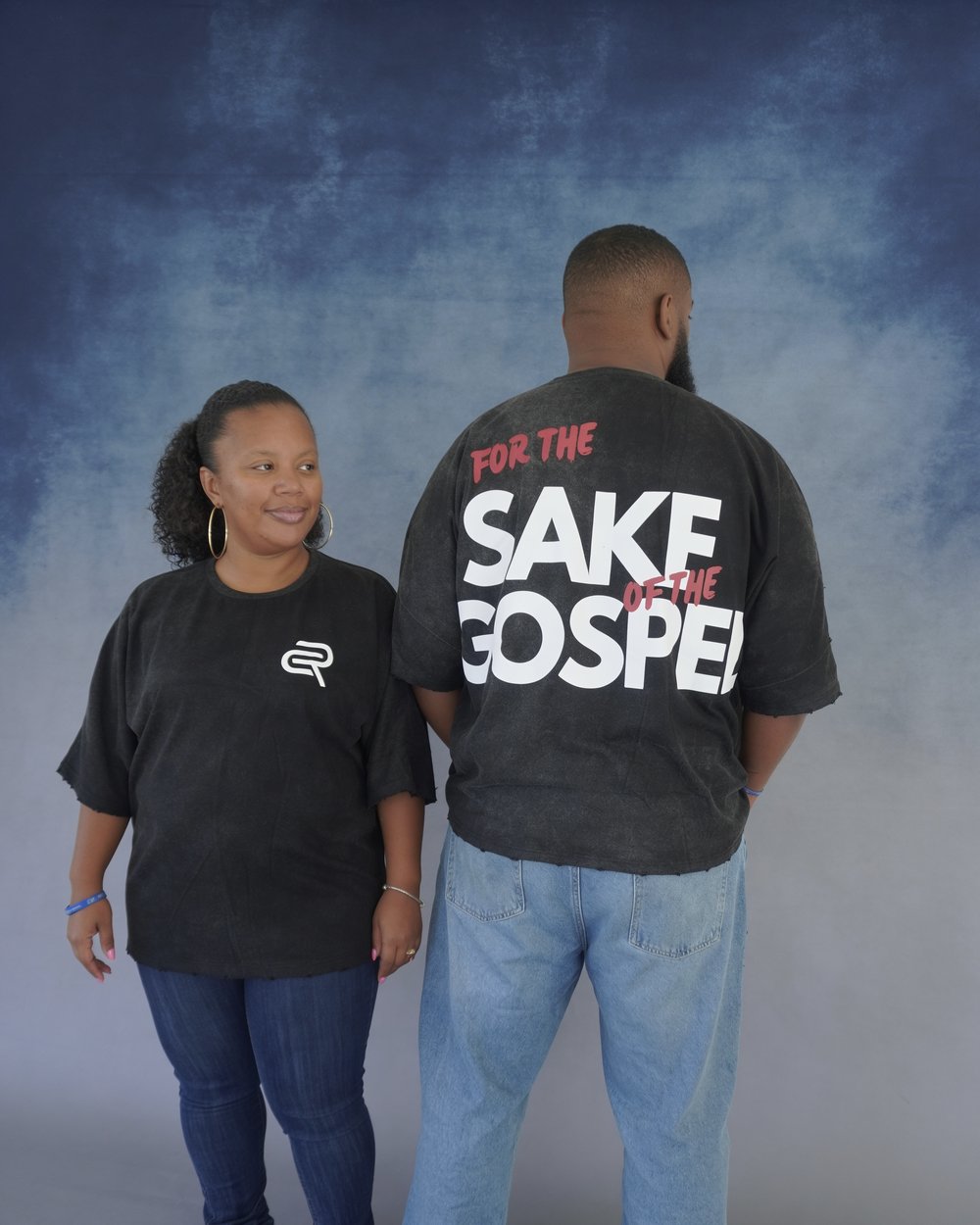 For The Sake Of The Gospel Oversized Distressed T-Shirt